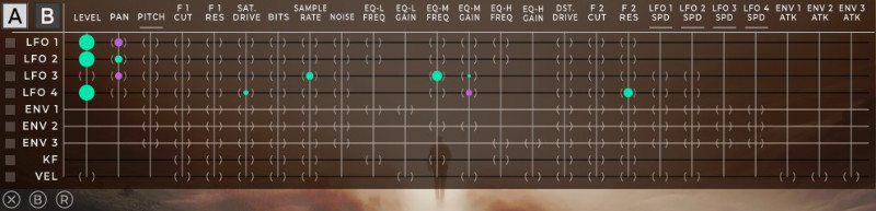 The Modulation Matrix from Veiled Ashes for Kontakt 6 in action